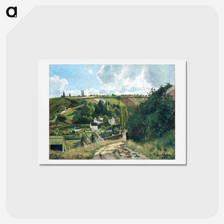 アートポストカード-Jalais Hill, Pontoise - カミーユ ピサロ Postcard.