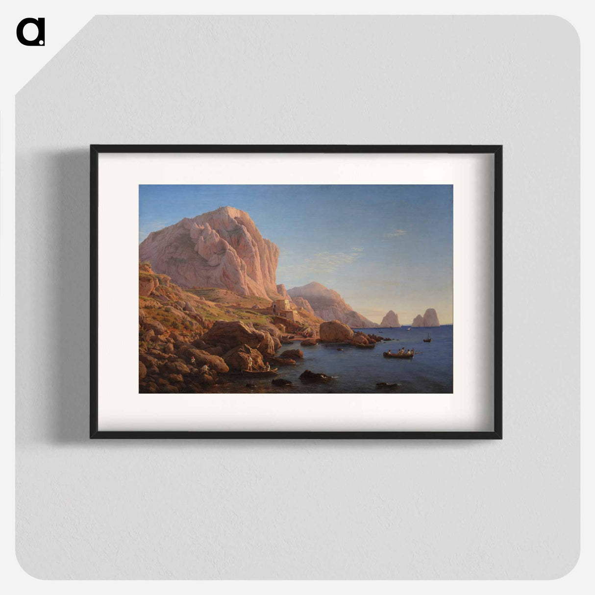 A Rocky Coast, Capri - クリステン ケプケ Poster.