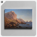 A Rocky Coast, Capri - クリステン ケプケ Canvas.