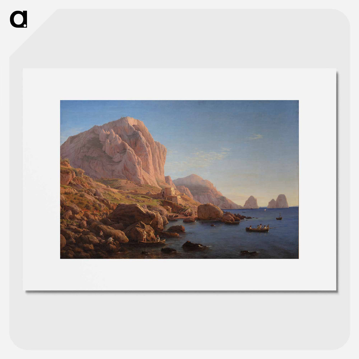 A Rocky Coast, Capri - クリステン ケプケ Poster.