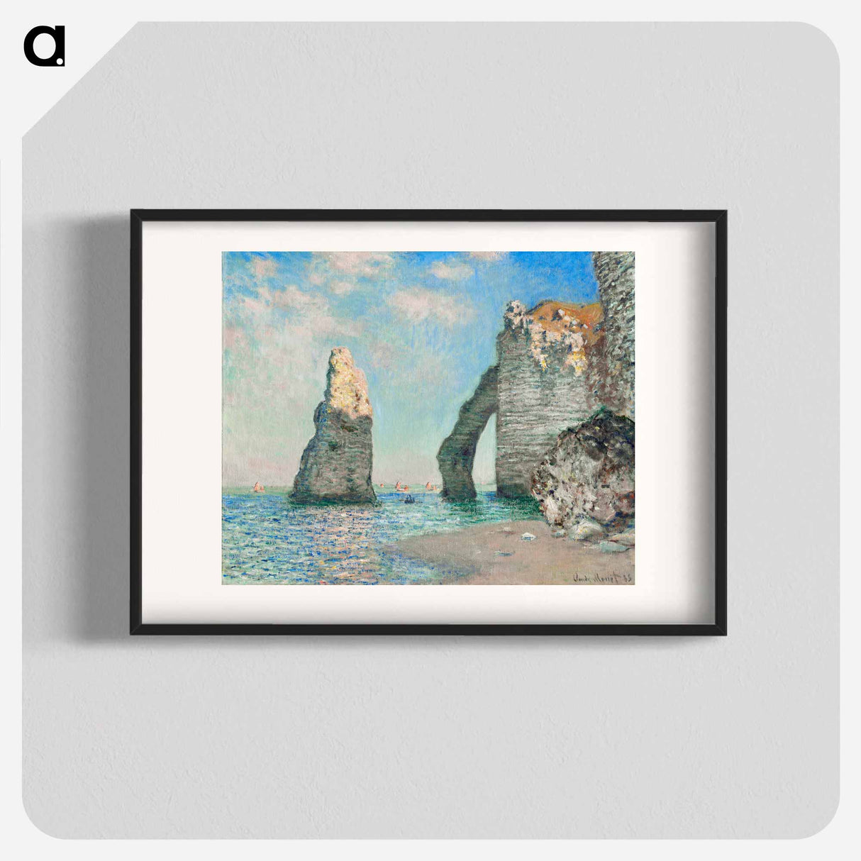 The Cliffs at Étretat - クロード モネ Poster.