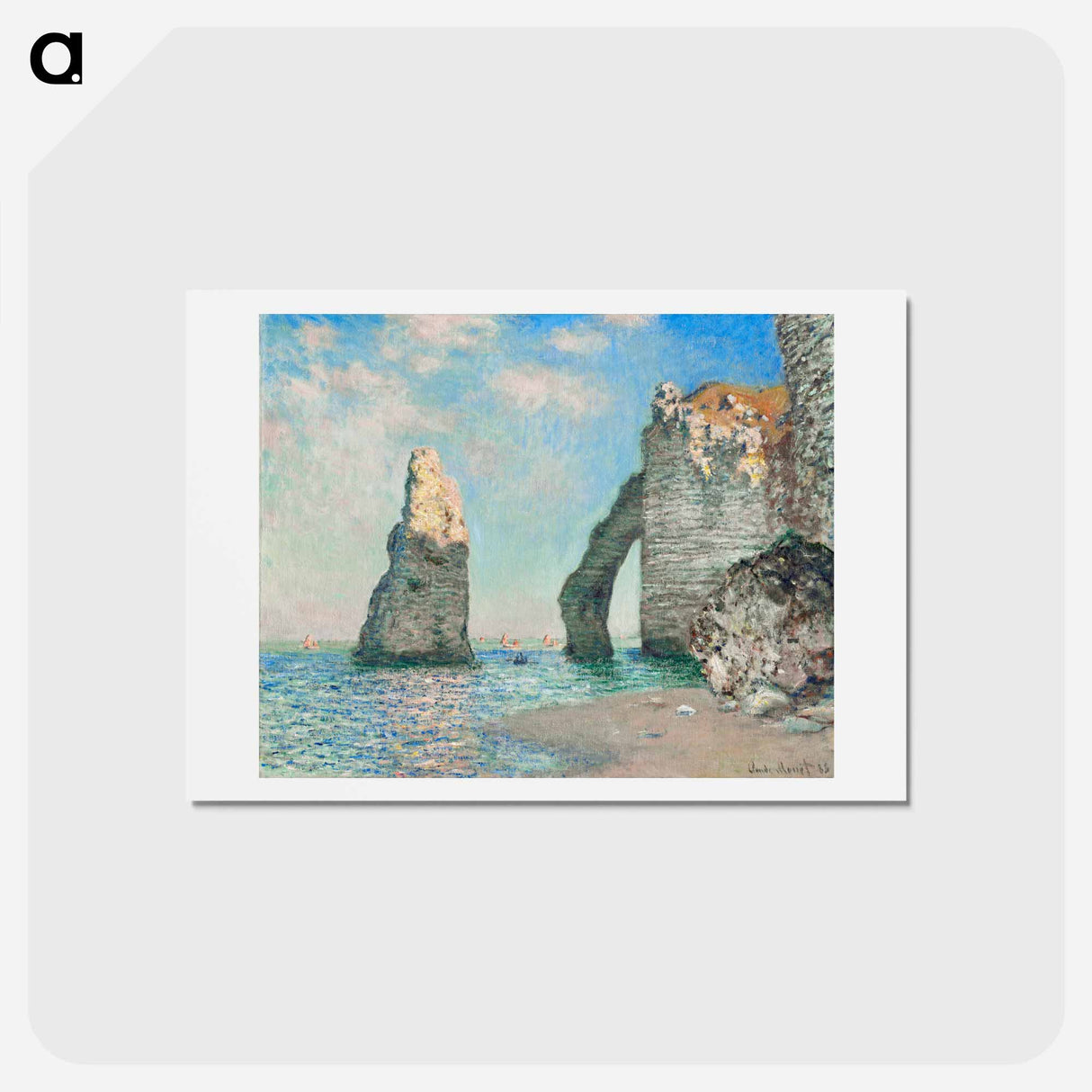 The Cliffs at Étretat - クロード モネ Postcard.