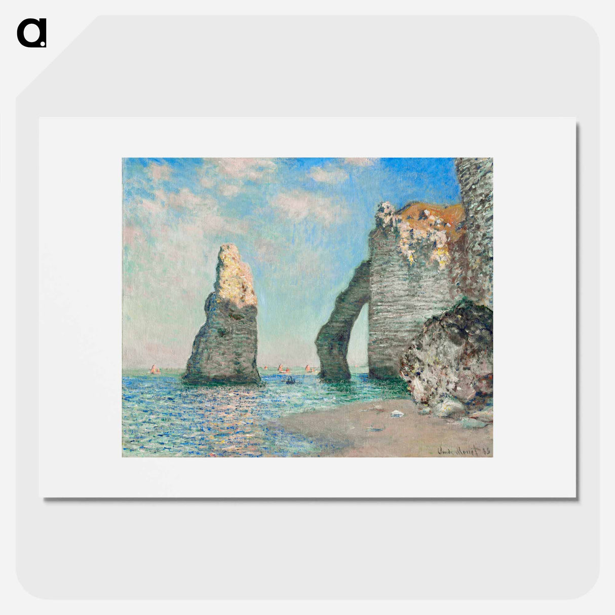 The Cliffs at Étretat - クロード モネ Poster.