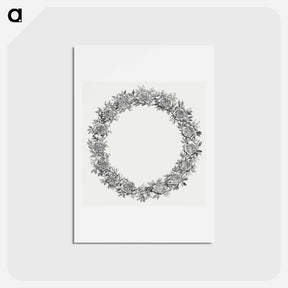 アートポストカード-Floral Wreath from Maria met Christuskind
 - コルネリス プロース ファン アムステル Postcard.