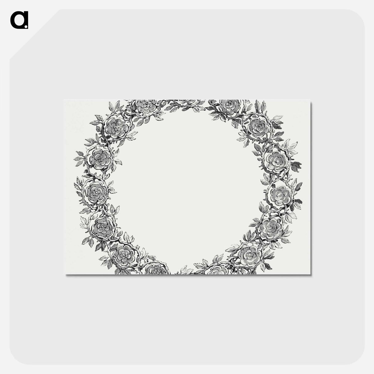 アートポストカード-Floral Wreath from Maria met Christuskind
 - コルネリス プロース ファン アムステル Postcard.