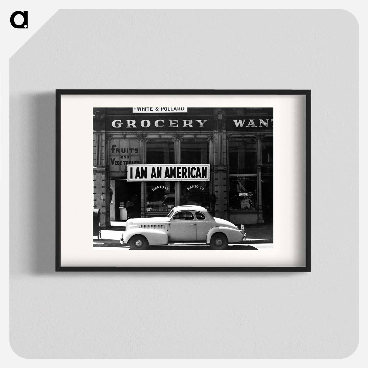 I am an American sign - Dorothea Lange Poster.