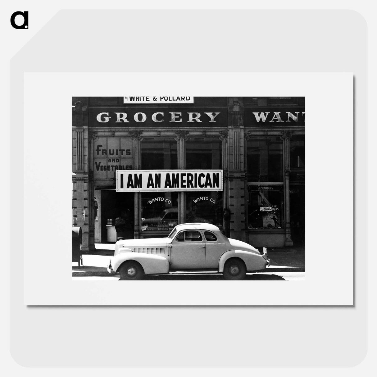 I am an American sign - Dorothea Lange Poster.