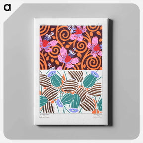 アートパネル-Suggestions pour étoffes et tapis: 60 motifs en couleur - E.A.セギー Canvas.
