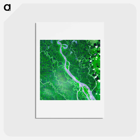 アートポストカード-The Mackenzie River, Northwest Territories
 - 上空からの地球 Postcard.