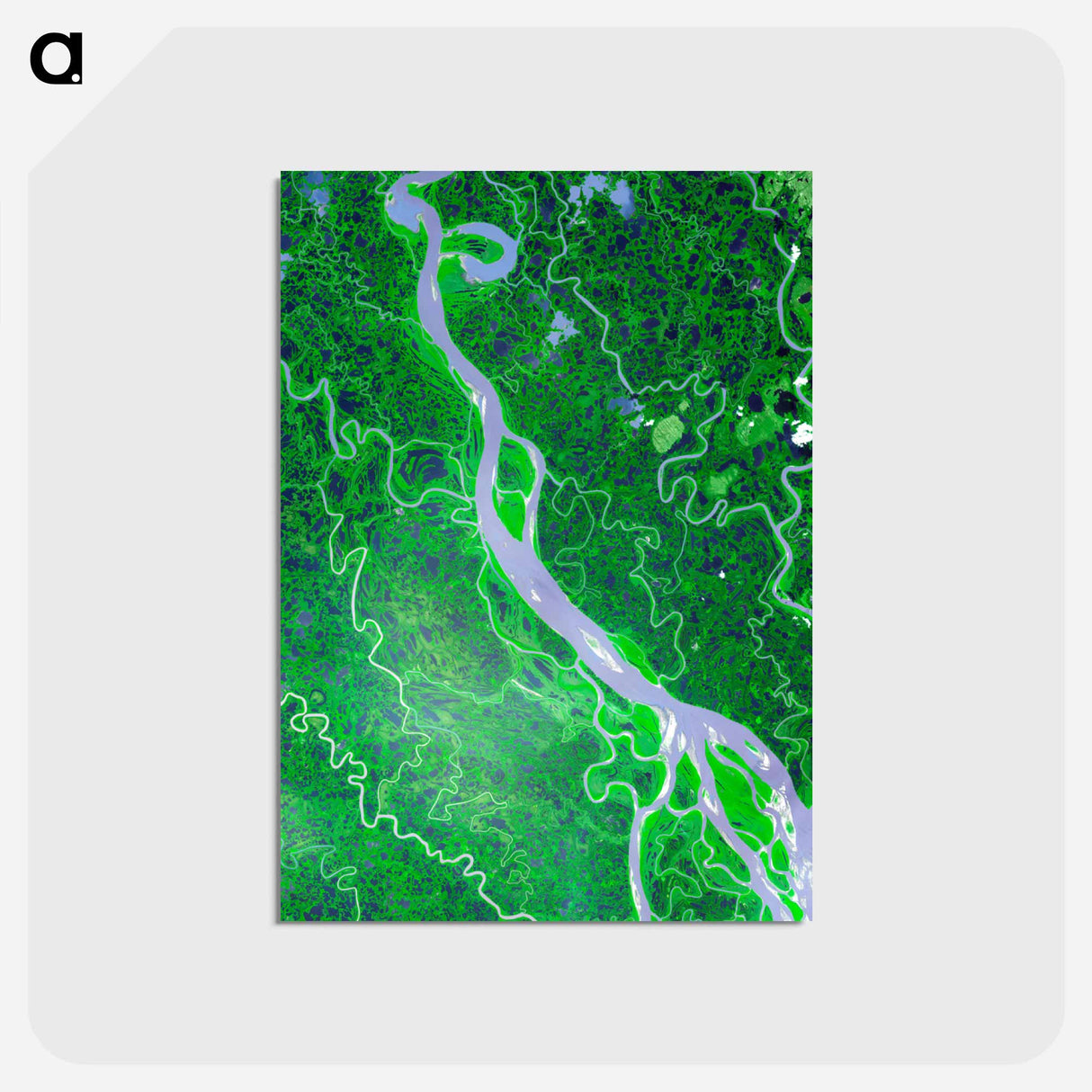 アートポストカード-The Mackenzie River, Northwest Territories
 - 上空からの地球 Postcard.