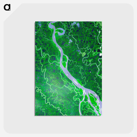 アートポストカード-The Mackenzie River, Northwest Territories
 - 上空からの地球 Postcard.