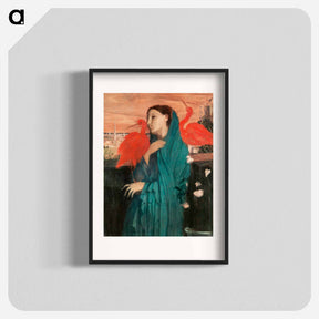 アートポスター-Young Woman with Ibis - エドガー ドガ Poster.