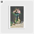 アートポストカード-Moss Roses in a Vase - エドゥアール マネ Postcard.