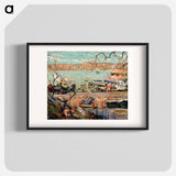 River Scene–Boats and Houses - アーネスト ローソン Poster.