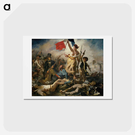 アートポストカード-イエロー - ウジェーヌ ドラクロワ Postcard.