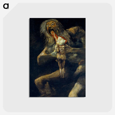 アートポストカード-Saturn Devouring His Son - フランシスコ デ ゴヤ Postcard.