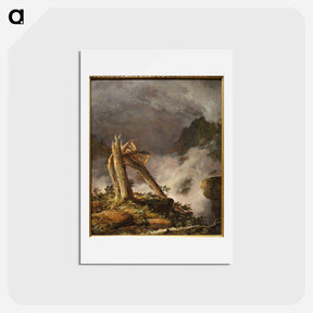 アートポストカード-Storm in the Mountains - フレデリック エドウィン チャーチ Postcard.