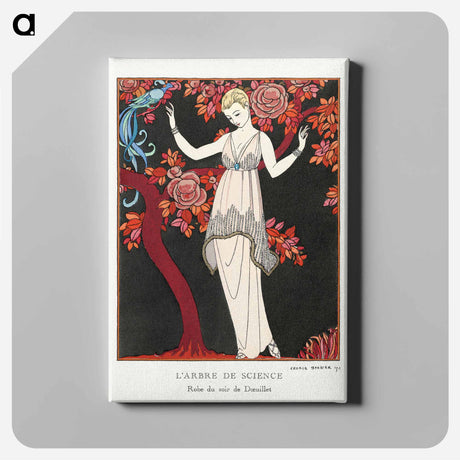 アートパネル-L'Arbre de science: Robe du soir de Doeuillet - ジョージ バービエ Canvas.