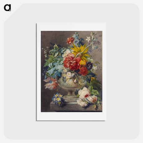 アートポストカード-Bouquet of Flowers in a Vase
 - ジョージアス ヤコブス ヨハネス ファン オス Postcard.