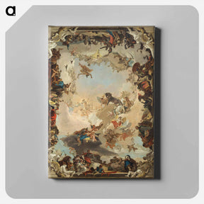 アートパネル-Allegory of the Planets and Continents
 - ジョバンニ バティスタ ティエポロ Canvas.