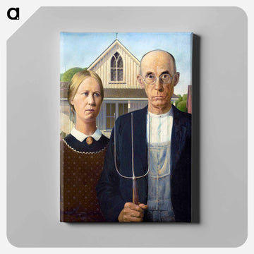 American Gothic - グラント ウッド Canvas.