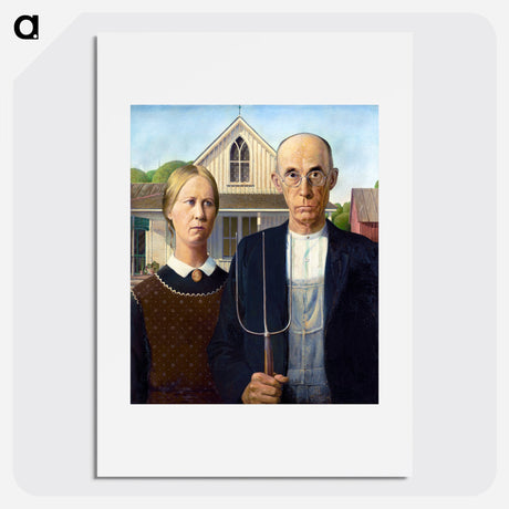 American Gothic - Grant Wood Poster.