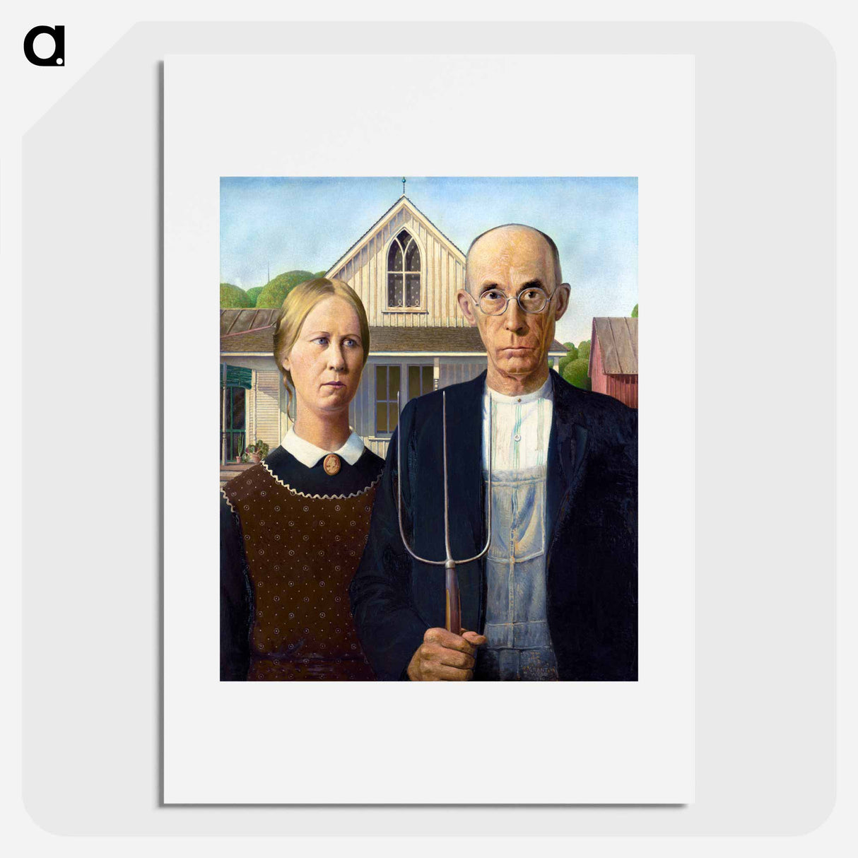 American Gothic - Grant Wood Poster.