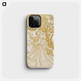 Woman with a Butterfly at a Pond with Two Swans - Jan Toorop Phone Case.
