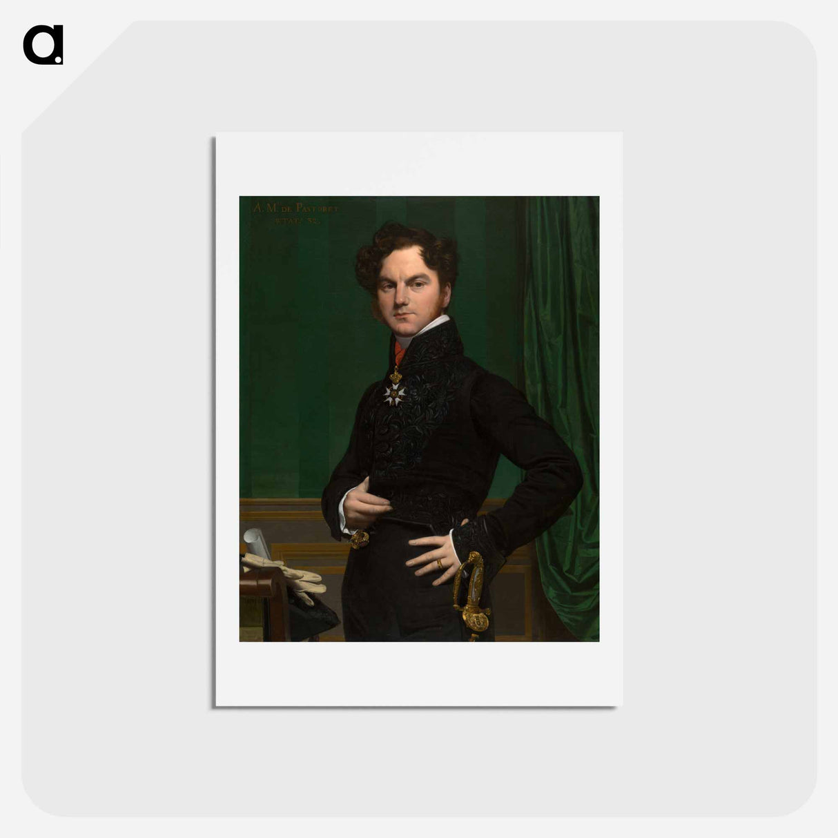 アートポストカード-Amédée-David, the Comte de Pastoret
 - ジャン オーギュスト ドミニク アングル Postcard.