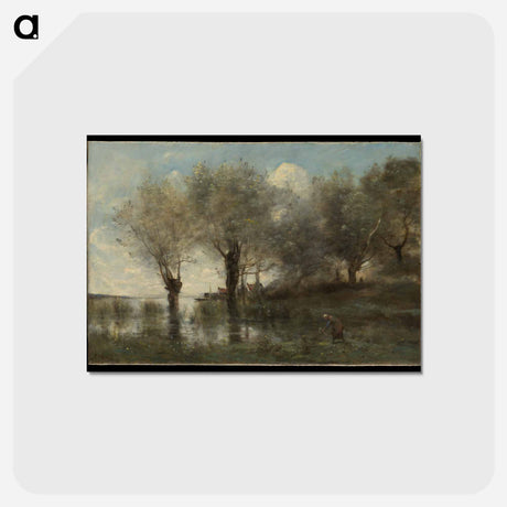アートポストカード-A Pond in Picardy
 - ジャン バティスト カミーユ コロー Postcard.