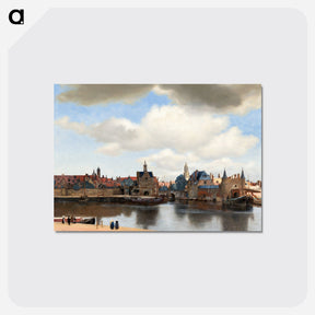 アートポストカード-View of Delft - ヨハネス フェルメール Postcard.
