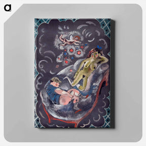 アートパネル-Two Figures and Cupid
 - ジュール パスキン Canvas.