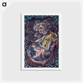 アートポストカード-Two Figures and Cupid
 - ジュール パスキン Postcard.