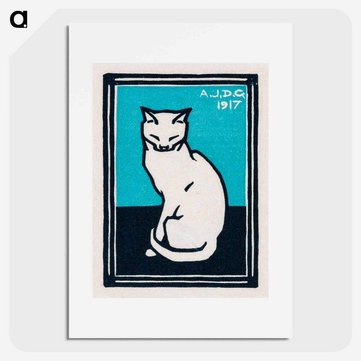 Sitting cat - ジュリー デ グラーグ Poster.