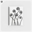 アートメモ帳-Adiantum pedatum (American Maiden-hair Fern) young fronds enlarged 8 times from Urformen der Kunst by Karl Blossfeldt - カール ブロスフェルト Memo.