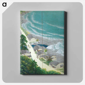 アートパネル-Coastal Landscape by Kawase Hasui, 1927, two-panel screen, ink and color on silk, 156 x 155.2 cm - 川瀬 巴水 Canvas.