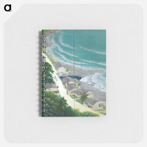 Coastal Landscape by Kawase Hasui, 1927, two-panel screen, ink and color on silk, 156 x 155.2 cm - 川瀬 巴水 Memo.