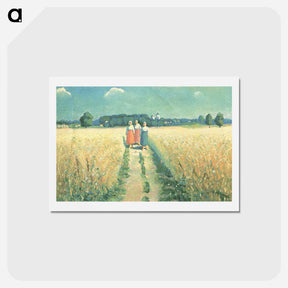 アートポストカード-Three women on the road - カジミール マレーヴィチ Postcard.
