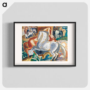 アートポスター-Horses in landscape - レオ ヘステル Poster.