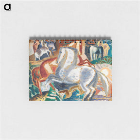 アートメモ帳-Horses in landscape - レオ ヘステル Memo.