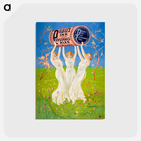 アートポストカード-Pink Pills for Pale People - レオネット カピエッロ Postcard.