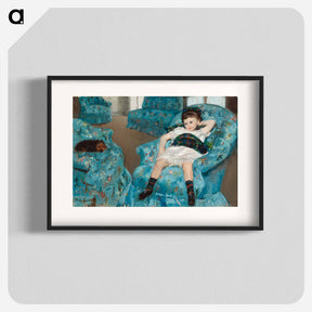 アートポスター-Little Girl in a Blue Armchair - メアリー カサット Poster.