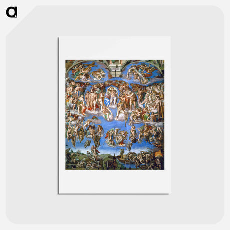 アートポストカード-The Last Judgment - ミケランジェロ ブオナローティ Postcard.