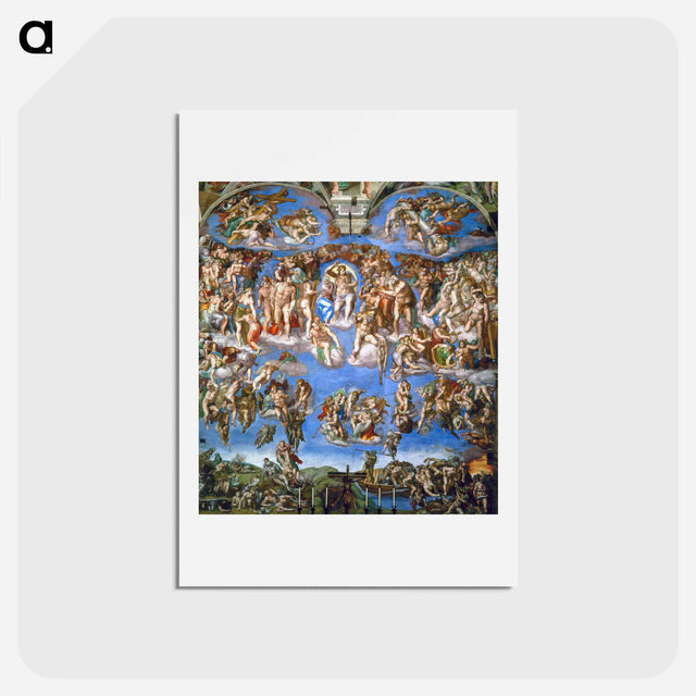 アートポストカード-The Last Judgment - ミケランジェロ ブオナローティ Postcard.