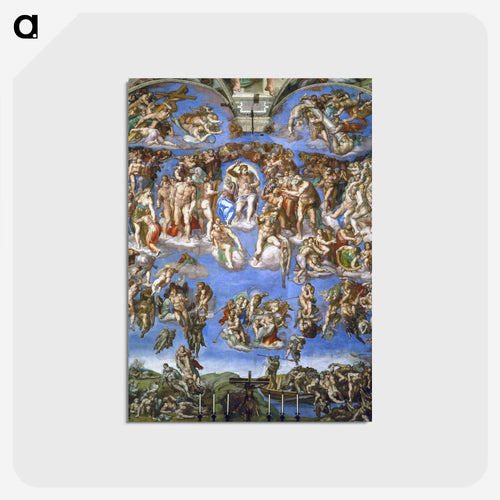 The Last Judgment - ミケランジェロ ブオナローティ Postcard.