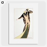 Woman in a long tubular dress - オットー フリードリヒ カール レンデッケ Poster.