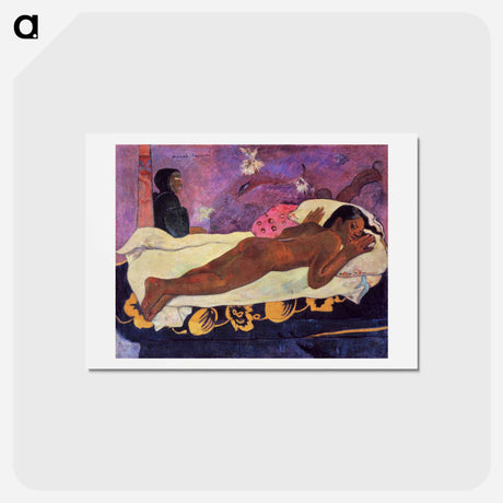 アートポストカード-Spirit of the Dead Watching - ポール ゴーギャン Postcard.