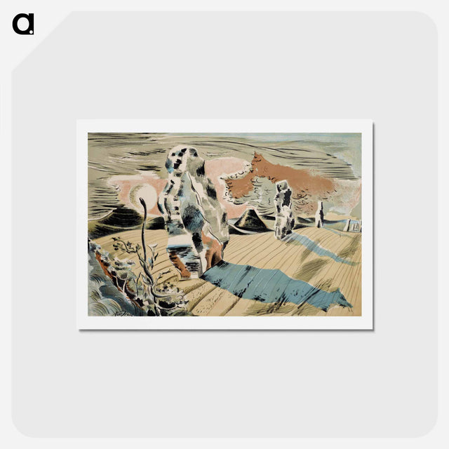 アートポストカード-Avebury - ポール ナッシュ Postcard.