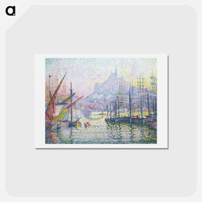 アートポストカード-Notre Dame de la Garde (La Bonne–Mère) - ポール シニャック Postcard.