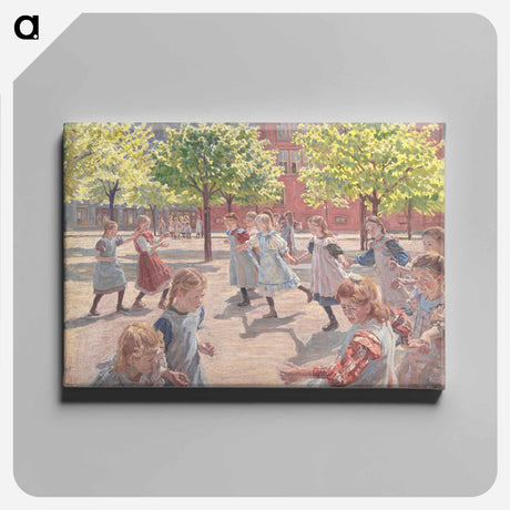 アートパネル-Playing Children, Meadow Square
 - ピーター ハンセン Canvas.